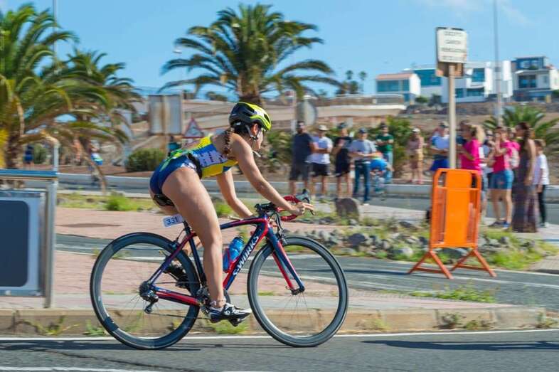 Imagen de la última edición del Triatlón de Salinetas/Antonio Rico.